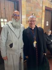 Fr. Guiseppe Maria Siniscalchi with Bishop Gerardo Colacicco.