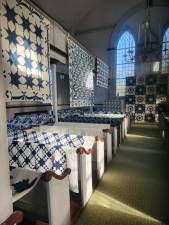 Enjoy the “Shades of Blue” Antique Quilt Show in the Old School Baptist Meeting House.