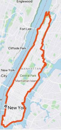 Running to vote? No, seriously The 33 mile route Cavanagh ran on Saturday, October 24th.