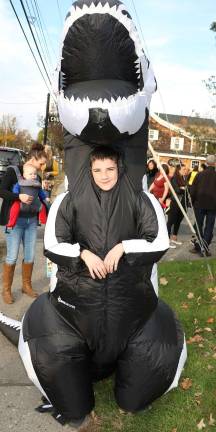 Annual Lions Club and Village of Warwick Halloween Parade draws 1,200 witches, goblins and other assorted characters Jaws portrayed by Ryan Ewing, 11.