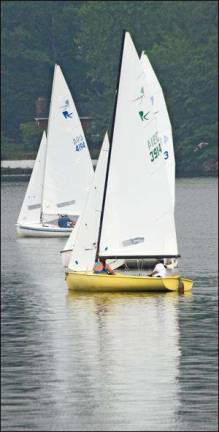 With the main sail set With the main sail set