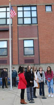 The Seward Choir sang a beautiful rendition of the Star-Spangled Banner to open the morning’s ceremony.