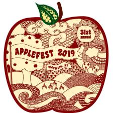 Applefest 2019 T-shirts, featuring the design of Warwick resident Connie Hegner, will be sold at the festival on Sunday, Oct. 6, at the Chamber of Commerce Caboose office on South Street.