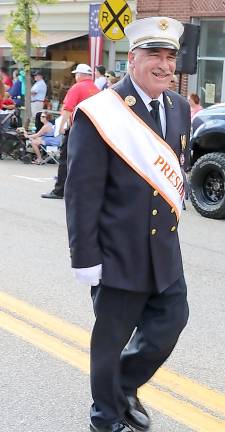 Orange County Volunteer Association President and Grand Marshall James Gerstner. Gerstner also is deputy supervisor of the Town of Warwick.