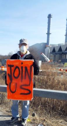 CPV petition by Riverkeeper and Neuhaus is welcomed but not enough Photo by Frances Ruth Harris Protect Orange County protested the CPV power plant site through the winter.
