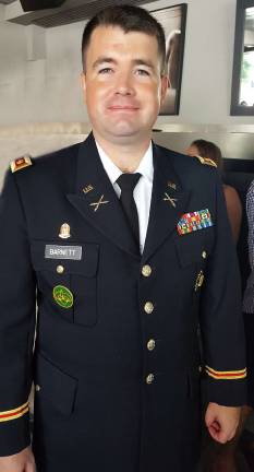 Warwick Valley High School graduate promoted to U.S. Army rank of major U.S. Army Major Robert Barnett