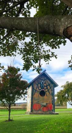 Holiday-themed birdhouses spotted in Pine Island Park