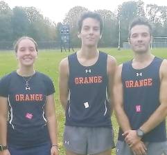 SUNY Orange cross country runners, from left, Florence Ruckdeschel, David Soto and Adam St. Germain, were recently named National Junior College Athletic Association Division III “Scholar All-Americans” by the NJCAA Cross Country Coaches Association.