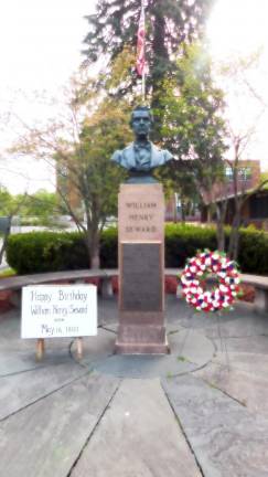 The wreath at the William Henry Seward Monument in the Village of Florida. Provided photo.