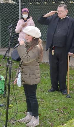 Nine-year old Skylar Clifford, the daughter of Nita Clifford, gave an incredible performance of the National Anthem.