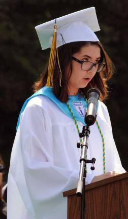 Warwick Valley Class of 2014 Valedictorian Hannah Tucker.