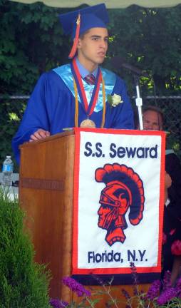 Hats off to the S.S. Seward Institute’s Class of 2013 The Valedictorian was Kevin OíNeill, a member of the National Honor Society who received an Advanced Regents with Honors diploma. OíNeill plans to study physics, mathematics and economics.