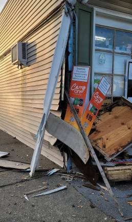 The Warwick Kwik Mart sustained a bit of damage.