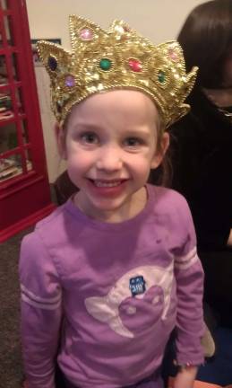 Dress up, step out for Purim Lola Sale, 6, of Highland Mills dresses in costume as she learns about Queen Esther in the Purim story at Chabad Hebrew School.