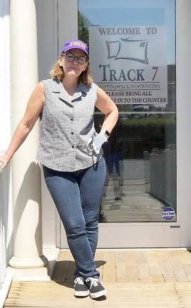 Eileen Patterson, co-owner of Track 7 Postal Center in Warwick, came up with the idea of honoring the district’s graduates with a display of banners, one for each graduate. It is on display at the intersection of County Route 1 and Route 94, near Chateau Hathorn.