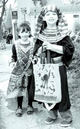 Greenwood Lake gets an early start for Halloween Casey and Nicholas Fox, the children of Jason and Alisa Fox, pause in their trick or treating in Greenwood Lake to pose for the camera.