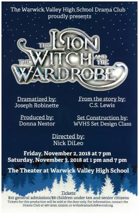 WVHS Drama Club prepares for 'The Lion, the Witch and the Wardrobe'