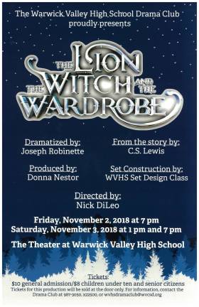 WVHS Drama Club prepares for 'The Lion, the Witch and the Wardrobe' WVHS Drama Club prepares for 'The Lion, the Witch and the Wardrobe'