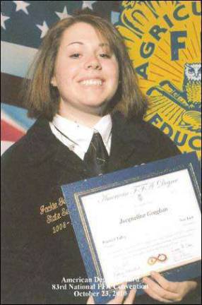 Jackie Geoghan continues to excel in FFA and agriculture beyond high school Jackie Geoghan continues to excel in FFA and agriculture beyond high school