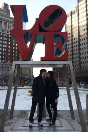 Love is in the air Tami Reynolds of Warwick, N.Y. "Young love."
