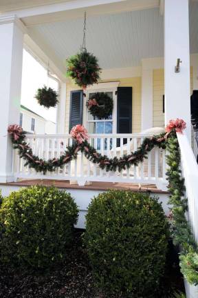 The exterior of a decorated home along the Winding Through Warwick Tour.