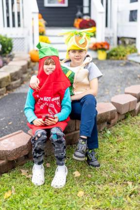Dominic and Luke, 11 both of Chester dress up for the Sugar Loaf Fall Festival.