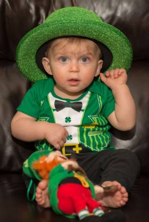 One Lucky Leprechaun My Irish is showing. Baby's first St Patrick's day. Photo courtesy of RJ.