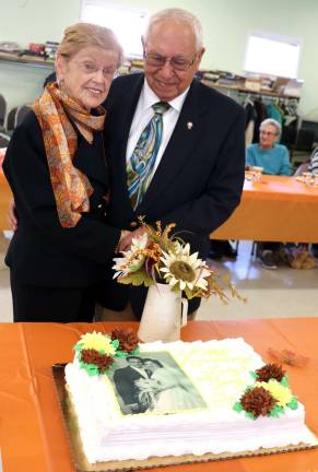 Jerry and Lucy Fischetti celebrate 64th anniversary at Warwick Seniors Club Photos by Roger Gavan Jerry and Lucy Fischetti celebrate 64th wedding anniversary at Warwick Seniors Club.