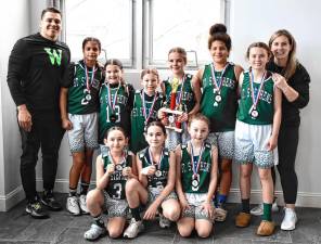 Saint Stephen’s fifth-grade Warriors girls basketball team.