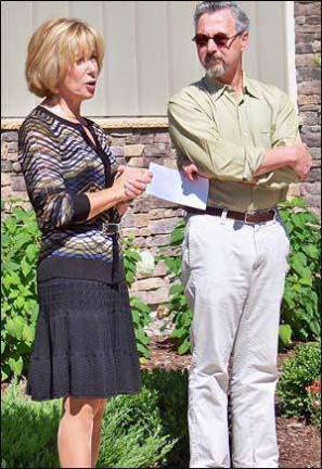 Reading garden dedicated at the Albert Wisner Library Reading garden dedicated at the Albert Wisner Library