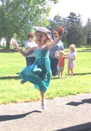 Creative Kids Preschool 2017 graduation Addison Hurd dancing her way to graduation.