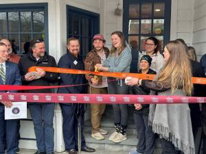 The April 1 ribbon cutting for Two Fools Gifts and Games in Greenwood Lake.