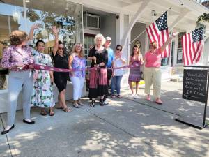 Bertoni Gallery has expanded its business to 54 Main St. in the Village of Warwick. The kick-off celebration took place on Wednesday, Aug. 2, when the Warwick Valley Chamber of Commerce staff and board members joined the Bertoni team for a ribbon-cutting. Provided photo.