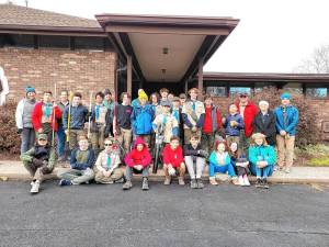 BSA Troop 45 during a cleanup event.