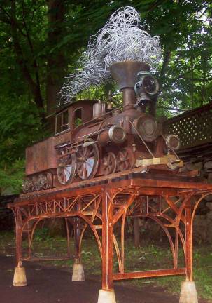 SUNY Orange hosts sculpture show "The 381," copper, brass, lead and steel by Bill Cypher.