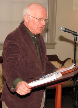 Historical Society presents program on history of the Wisner Family Photo by Roger Gavan Warwick Town Historian Dr. Richard Hull.