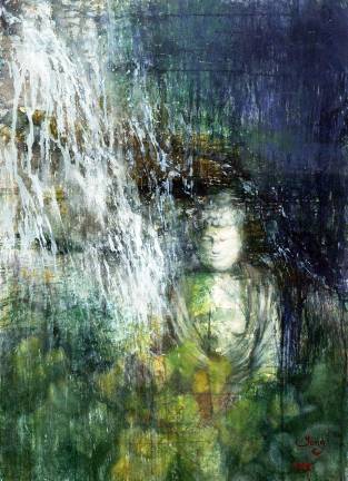Warwick Atelier to host ninth annual exhibit at the library during October Buddha, a watercolor by Yonghee Byun
