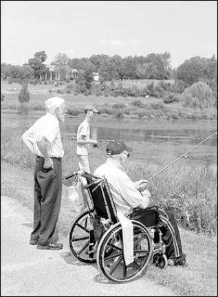 Schervier Pavilion residents go fishing at Bruderhof village Schervier Pavilion residents go fishing at Bruderhof village