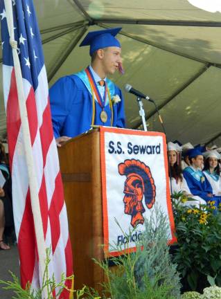 S.S. Seward Institute Class of 2014 Through a series of fond memories, Valedictorian Daniel Collins made the audience laugh and cry along with him during this very proud day.