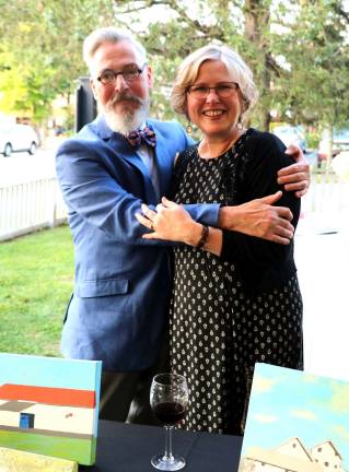 Historical Society holds annual Party in the Park Mayor Michael Newhard and his wife, Judy Pedersen, a participating artist.