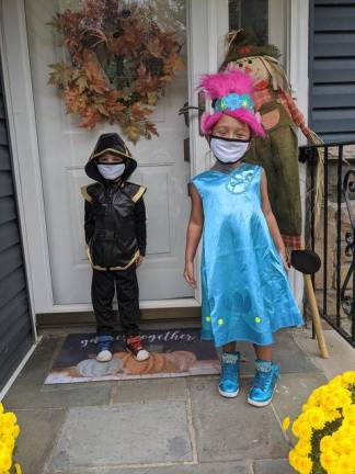 The Cottrell kids of Vernon, N.J.: a ninja and Poppy, from Trolls (Photo provided)