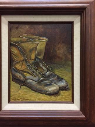 'War in the Arts' explored in extensive new exhibit "Jungle Boots," oil painting by Kevin Storms