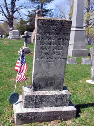 1,600 flags Photos by Roger Gavan American Revolutionary War veteran Col. John Cowdrey died in 1835 at age 75.
