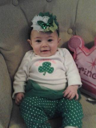 Celebrating St. Patrick's Day Staci Clarke of West Milford, N.J. "Cathryn Clarke is all dressed up for her first St. Paddy's Day."