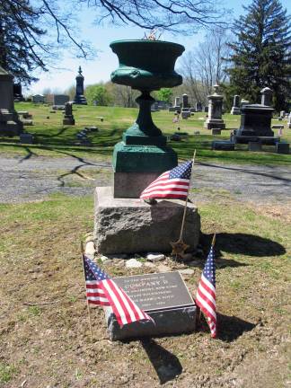Vets and Scouts place flags at Warwick and St. Stephens Cemeteries in preparation for Memorial Day ceremonies Photos by Roger Gavan Civil War veterans: "The Warwick Boys."