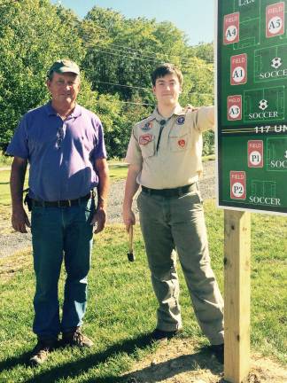 Park Supervisor Bill Roe and Brandon Calabrese.