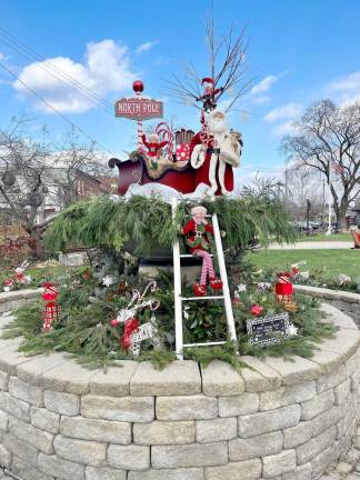 Railroad Green in Warwick, freshly decorated.