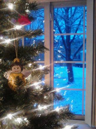 Vote for the best holiday photo Submitted by: Loretta Babb "This was a picture I took of my angel ornament I made for our tree."