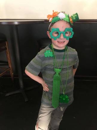 One Lucky Leprechaun St Patricks Day Leprechauns! Lincoln (5) and Andie (2) Pearce. Photo courtesy of Renee.