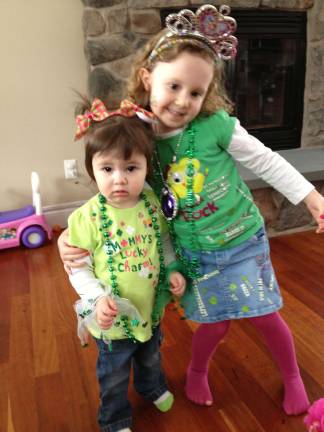 Celebrating St. Patrick's Day Andrea Roe of Warwick, N.Y. "My daughters, Brooke, 4 years years, and Megan, 19 months, all dressed up for St. Patrick's Day. Their motto is the more jewels the better."